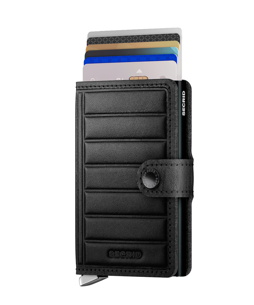 Premium Miniwallet Emboss Lines Black