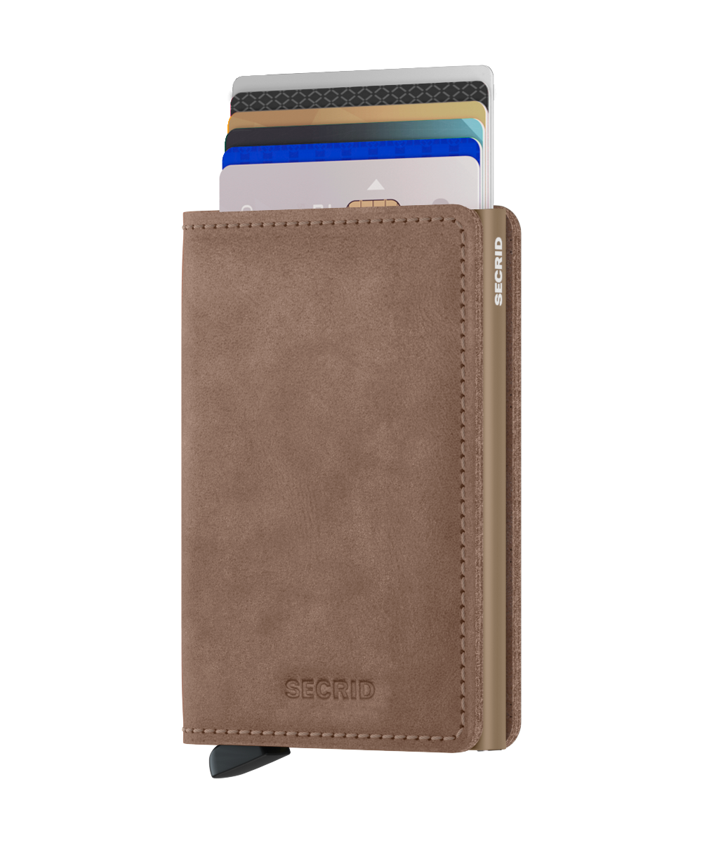 Slimwallet Vintage Taupe RFID Secure