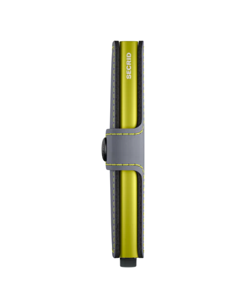 Miniwallet Matte Grey / Lime RFID Secure
