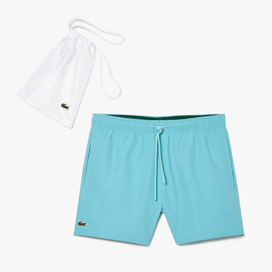 Light Quick-Dry Swim Trunks Turquoise/Green