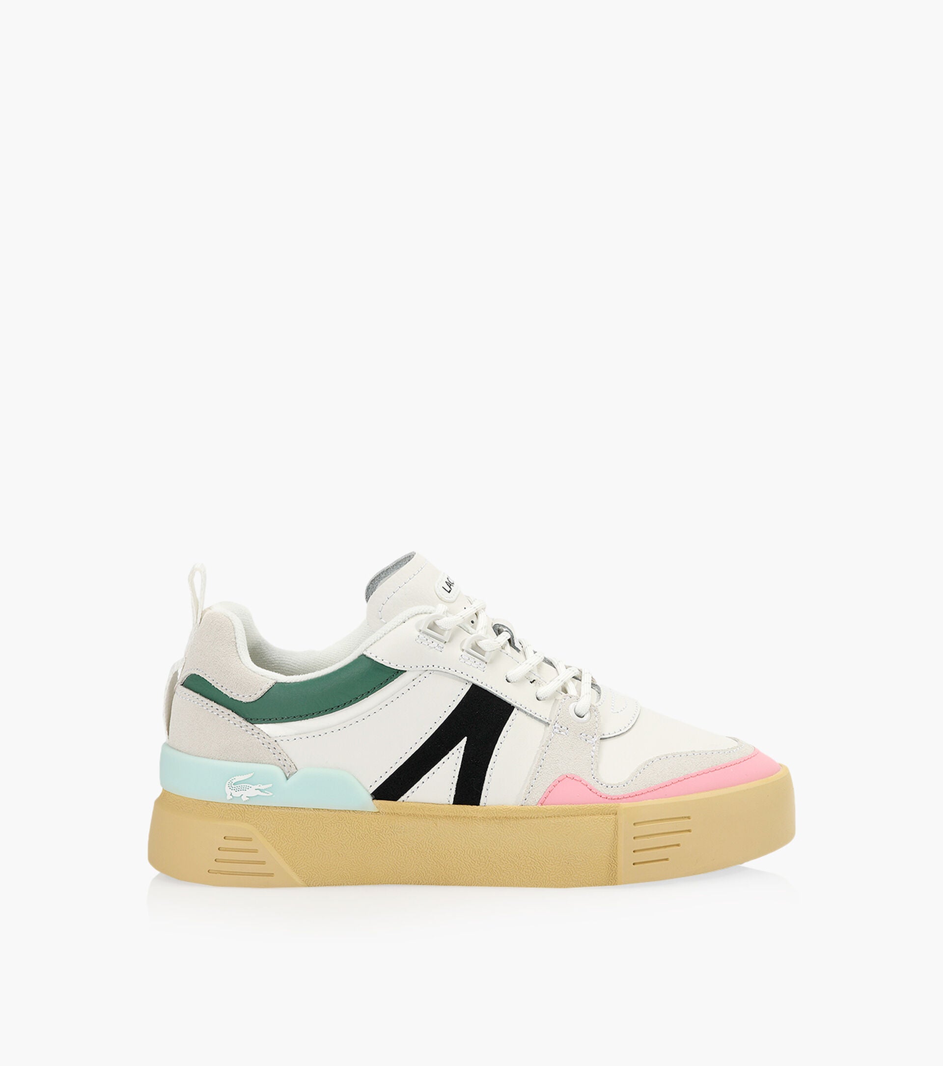 Women's L002 Shoes Leather Off White/Green