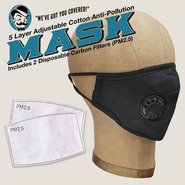 Mask 5 Layer Adjustable Cotton Anti-Pollution With Valve PPE