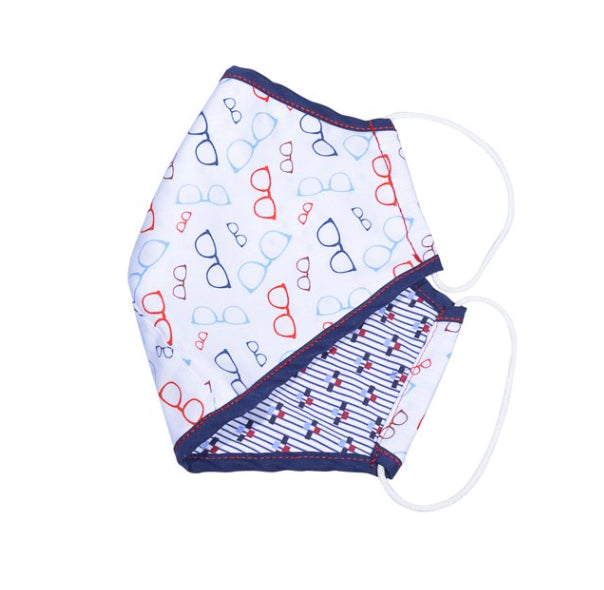 Unisex one size fits all washable cotton face mask reversible