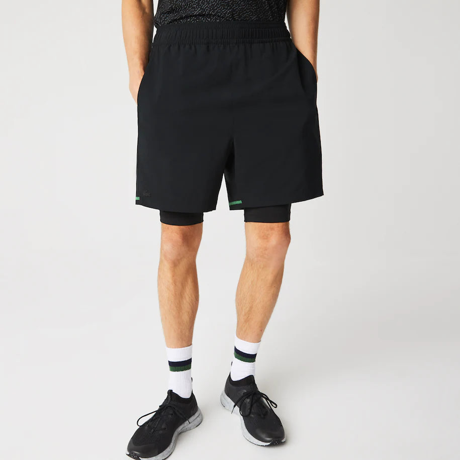 Sport Layered Shorts Black/Green/White
