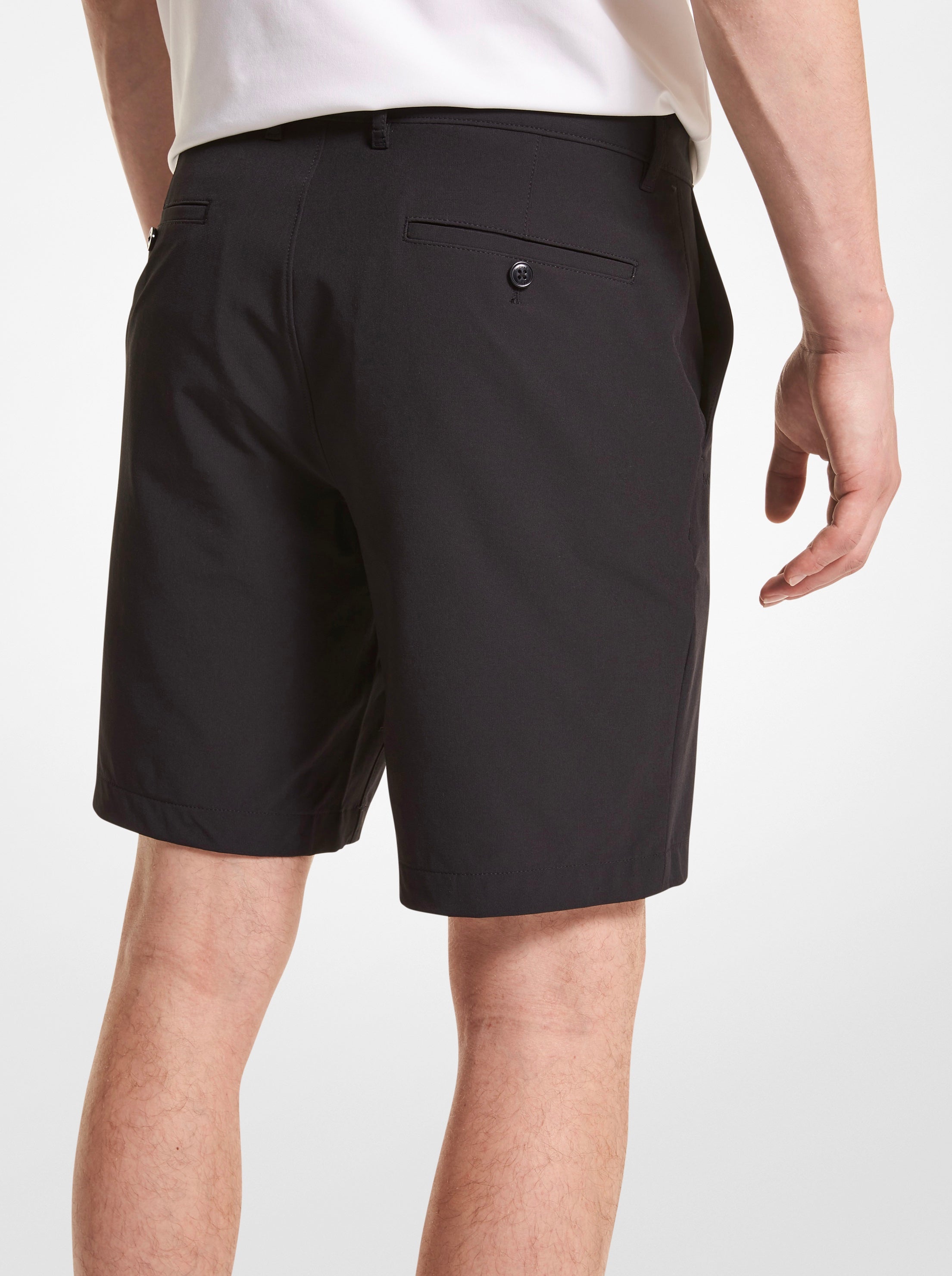 Slim Fit Stretch Black Chino Shorts