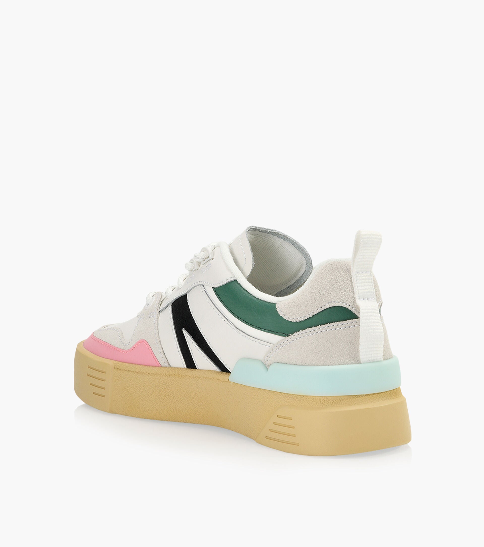 Women’s L002 Shoes Leather Off White/Green