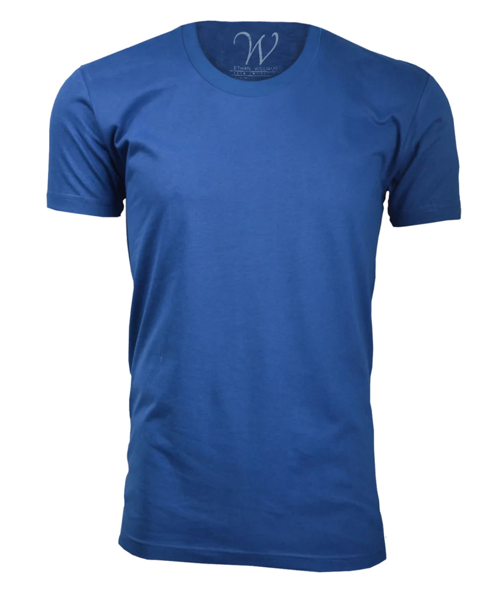 Royal Blue Ultra Soft Sueded Crew Neck T-Shirt