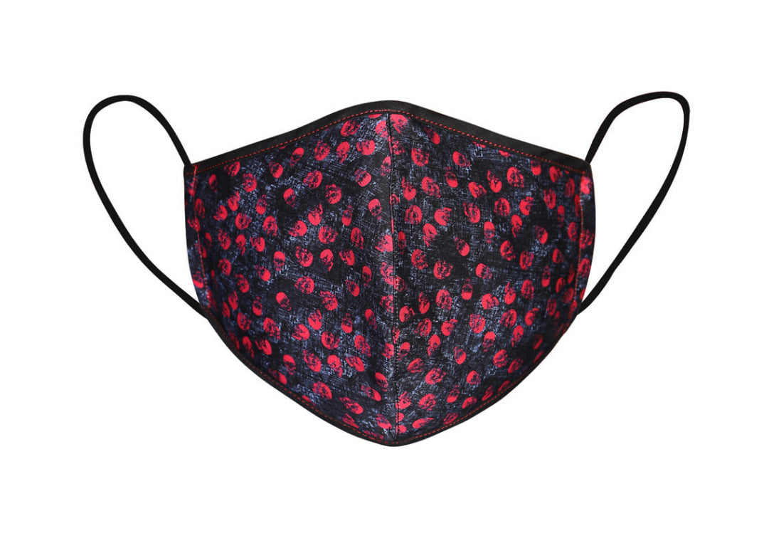 Unisex one size fits all washable cotton face mask reversible