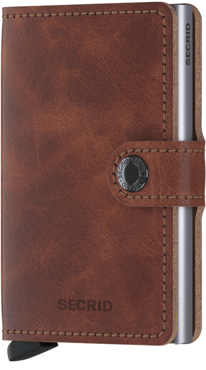 Miniwallet Vintage Brown RFID Secure