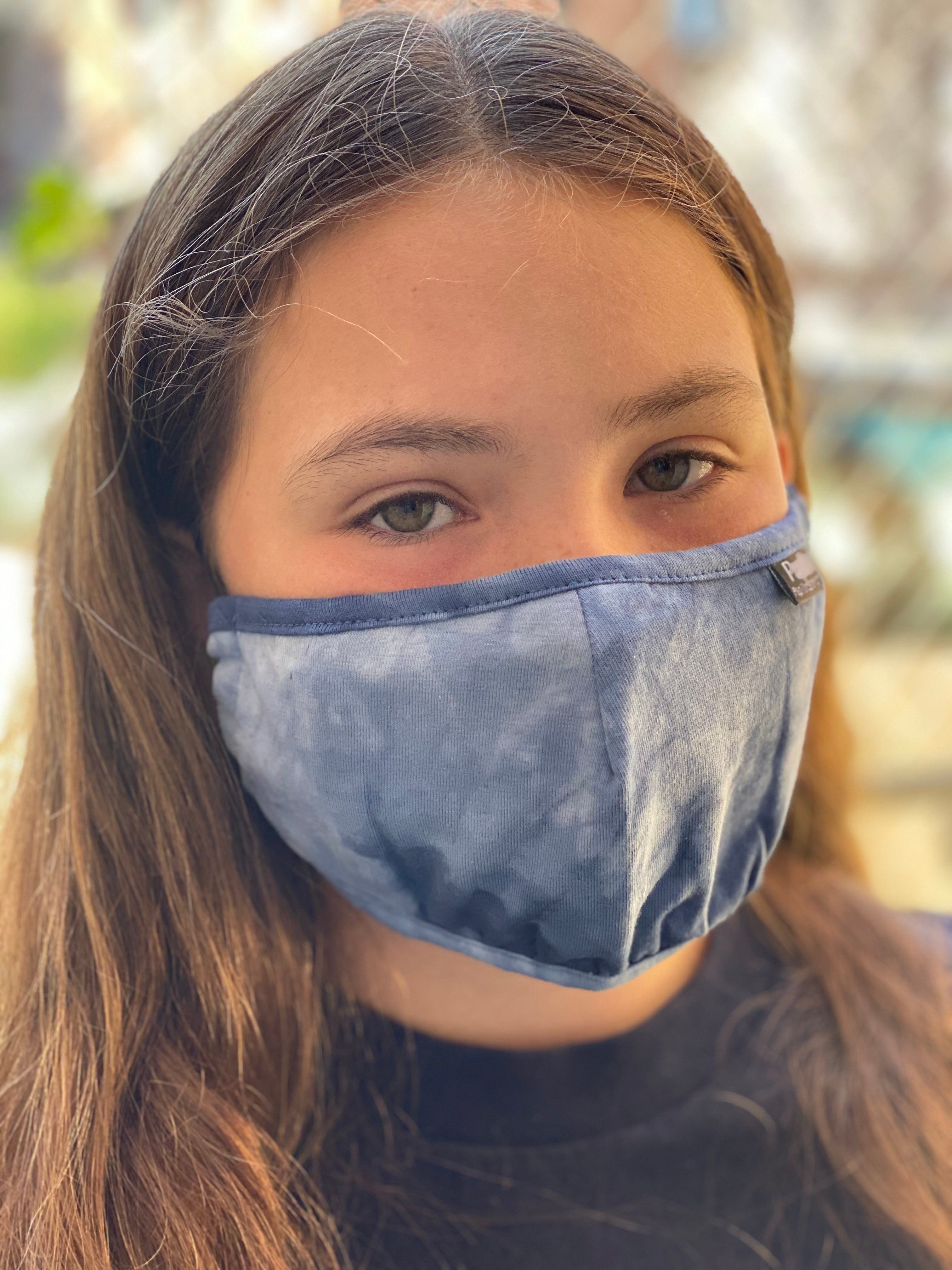 Unisex Mask 100% Cotton cloud blue Print One Size Fits All Adjustable Masks
