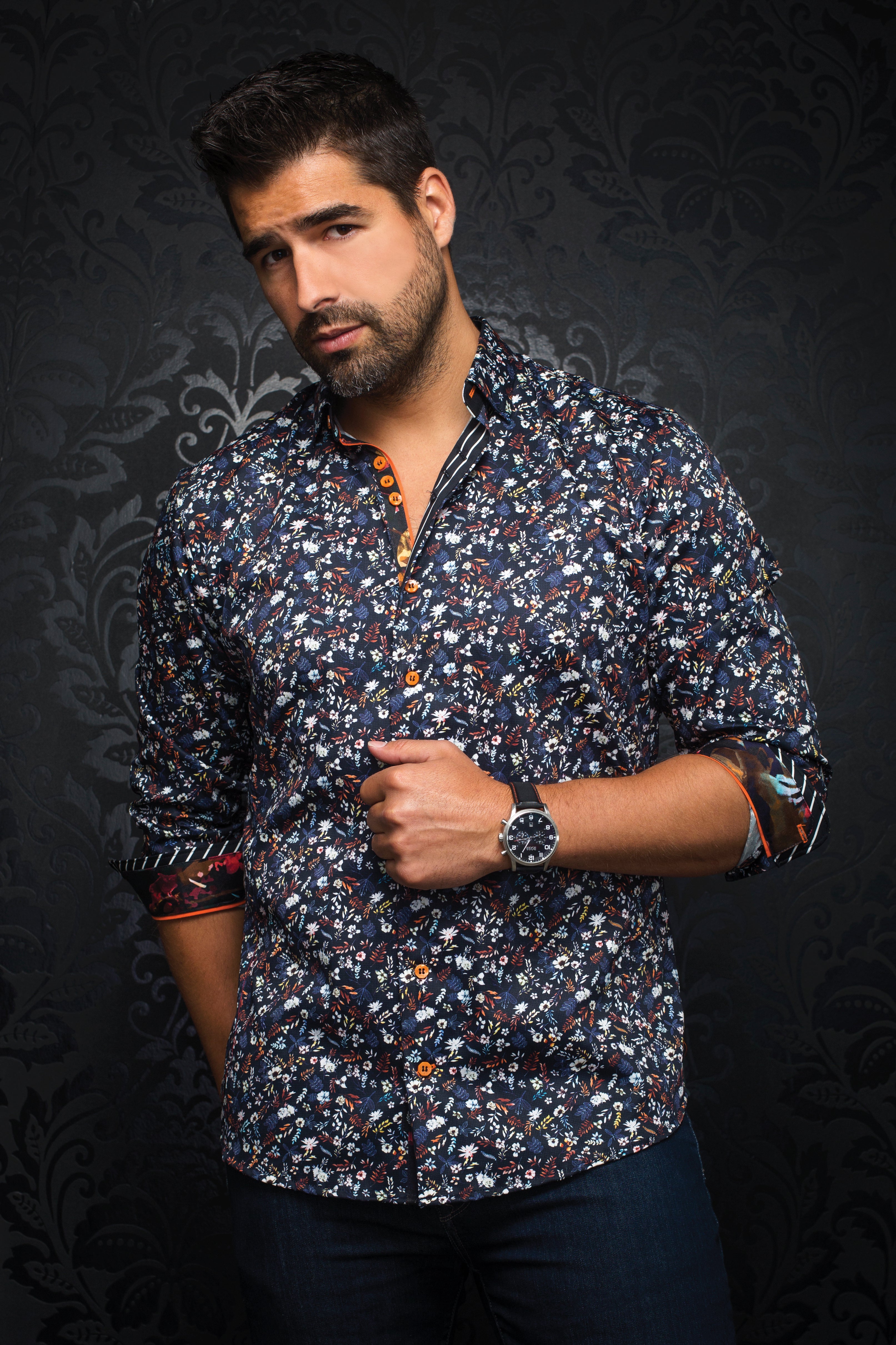 Shirt Salvatore Midnight Stretch