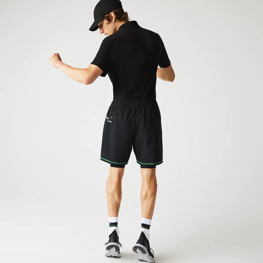 Sport Layered Shorts Black/Green/White