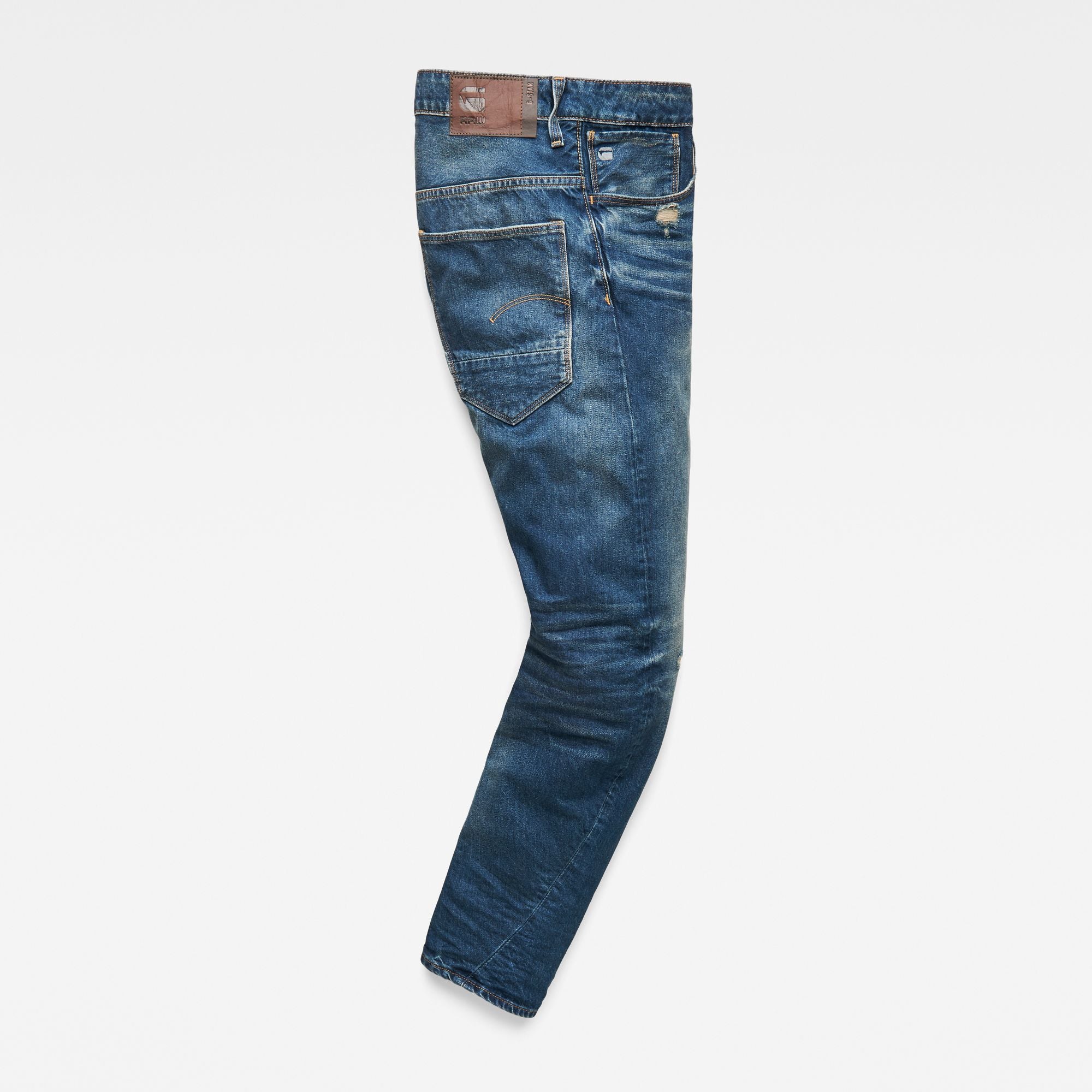 ARC 3D Relaxed Tapered S  Medium Vintage Aged Destroy Denim-Organic cotton