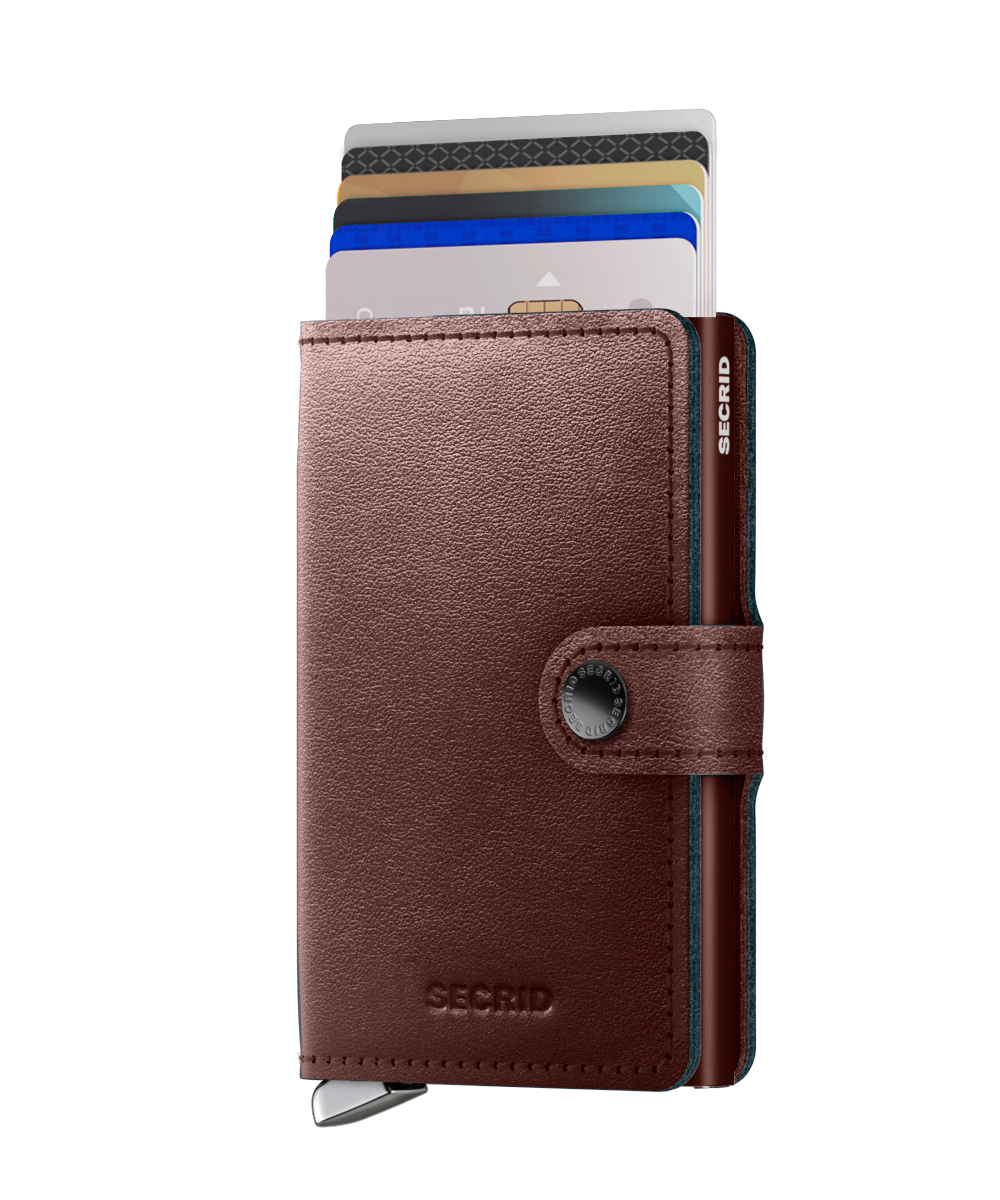 Premium Miniwallet  Dusk Dark Brown RFID Secure