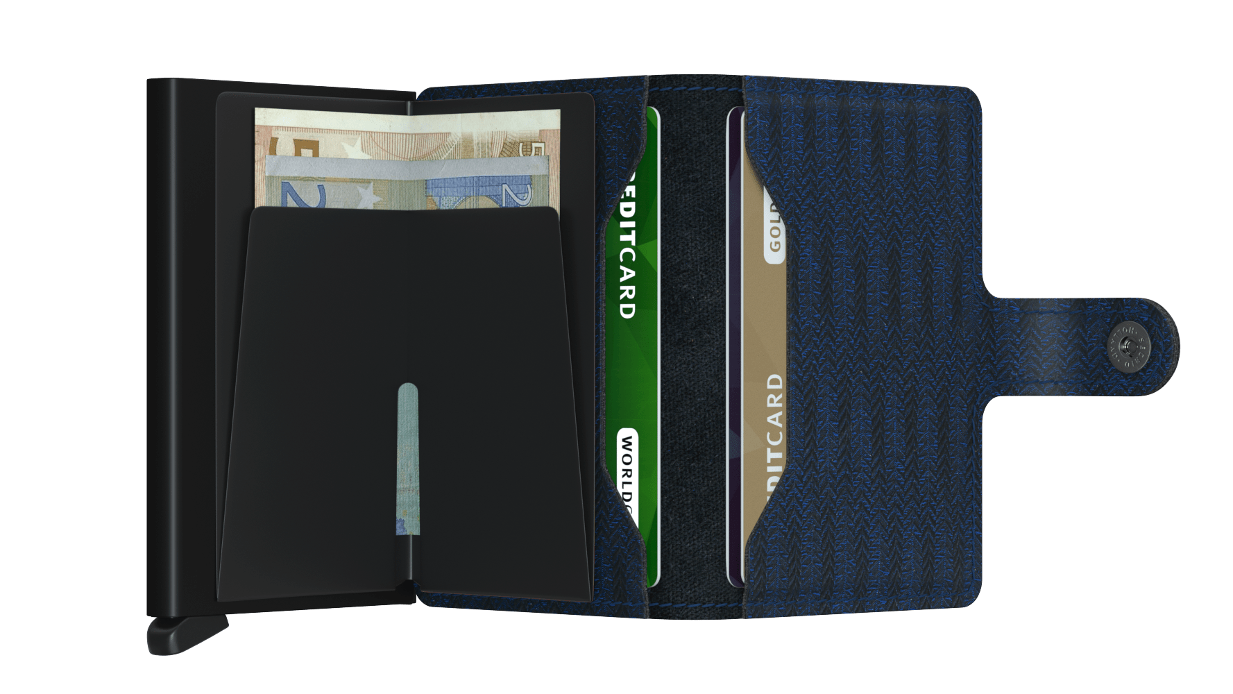 Miniwallet Dash Navy RFID Secure