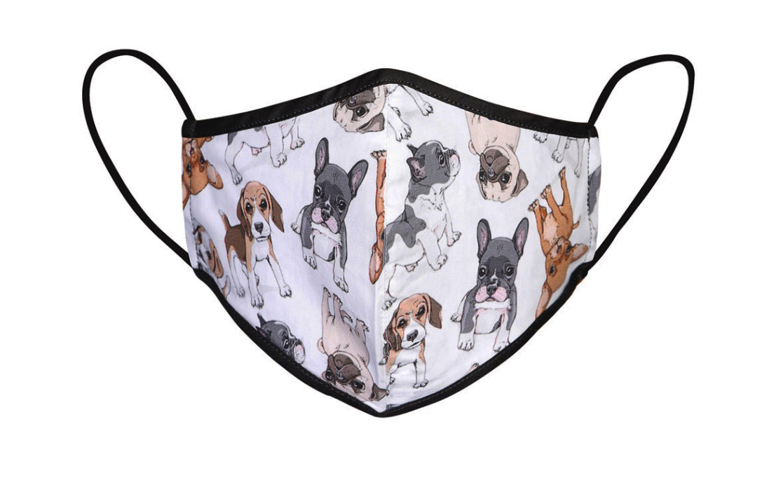 Unisex one size fits all washable cotton face mask reversible