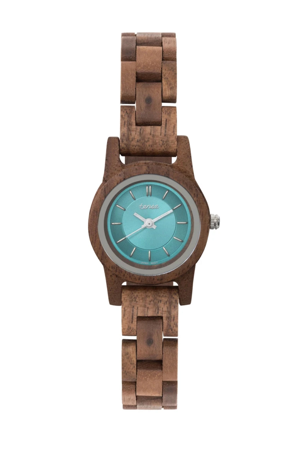 Tense Women’s Hampton 2 Walnut/Teal Wooden Watch Hand Made