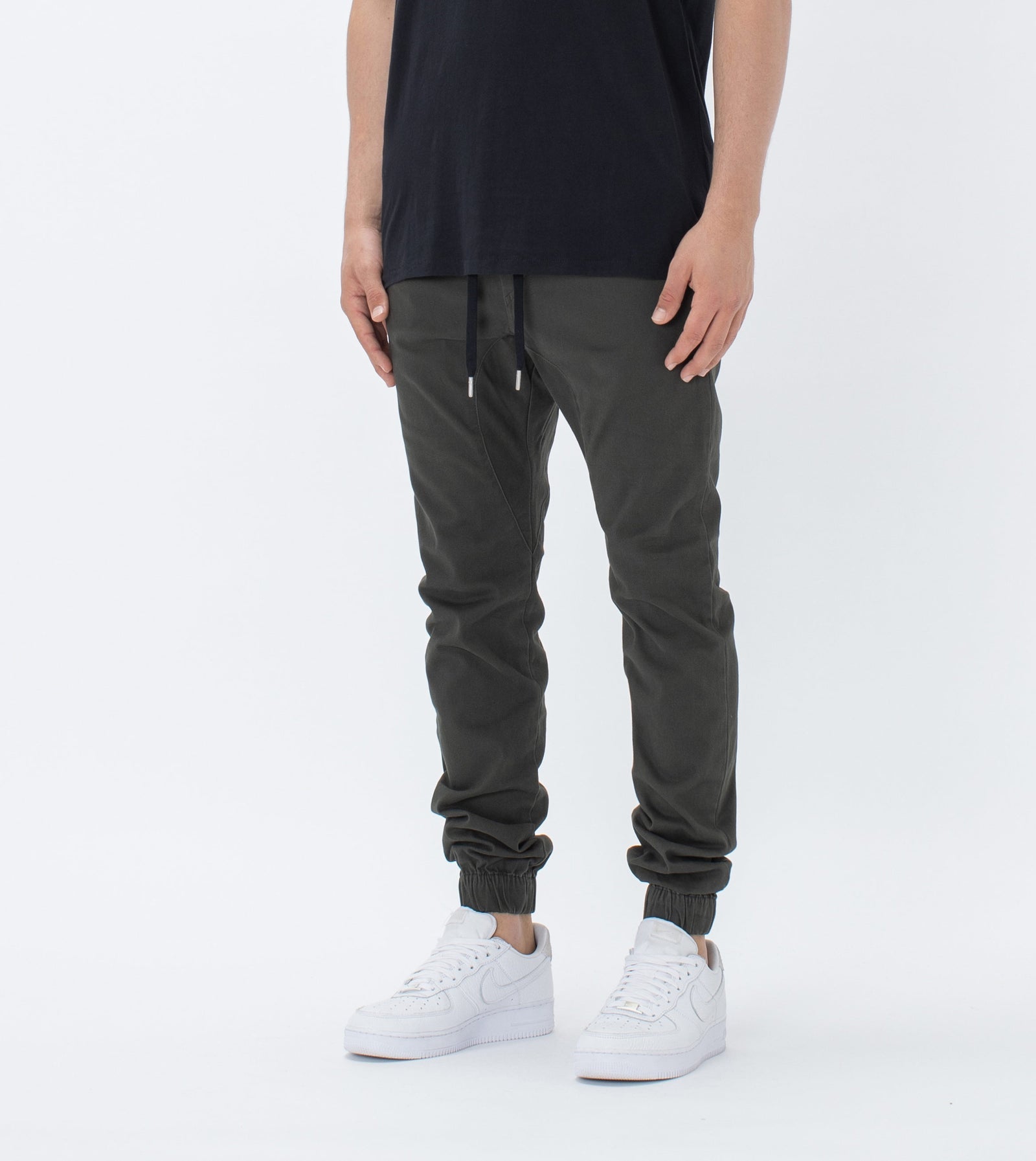 Sureshot Jogger Pants Dark Army Slim Stretch