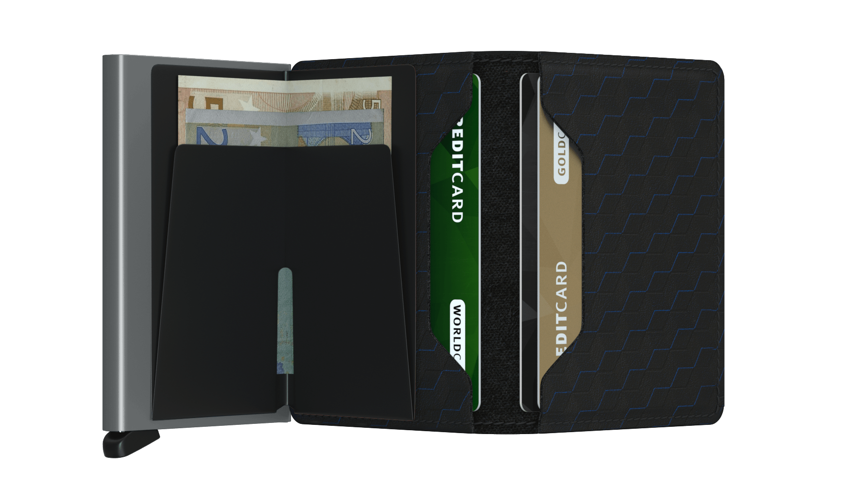 Slimwallet Optical Black/Titanium RFID Secure