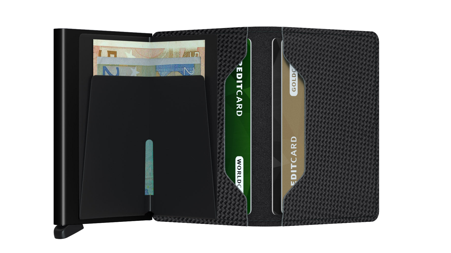 Slimwallet Carbon Black/Black RFID Secure