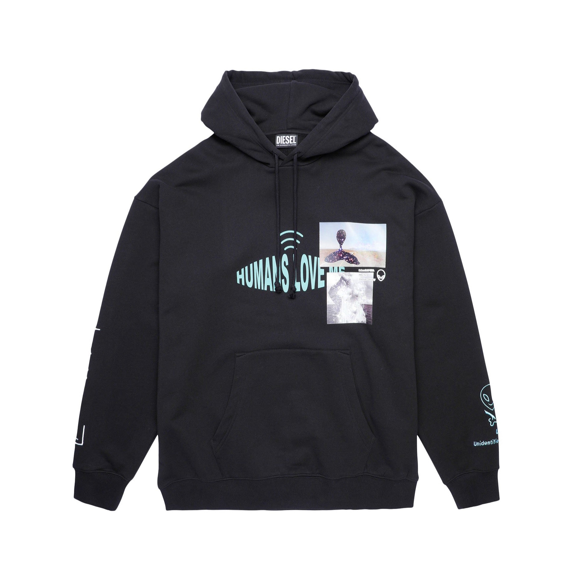 S-ummer-B9 Black hooded sweatshirt