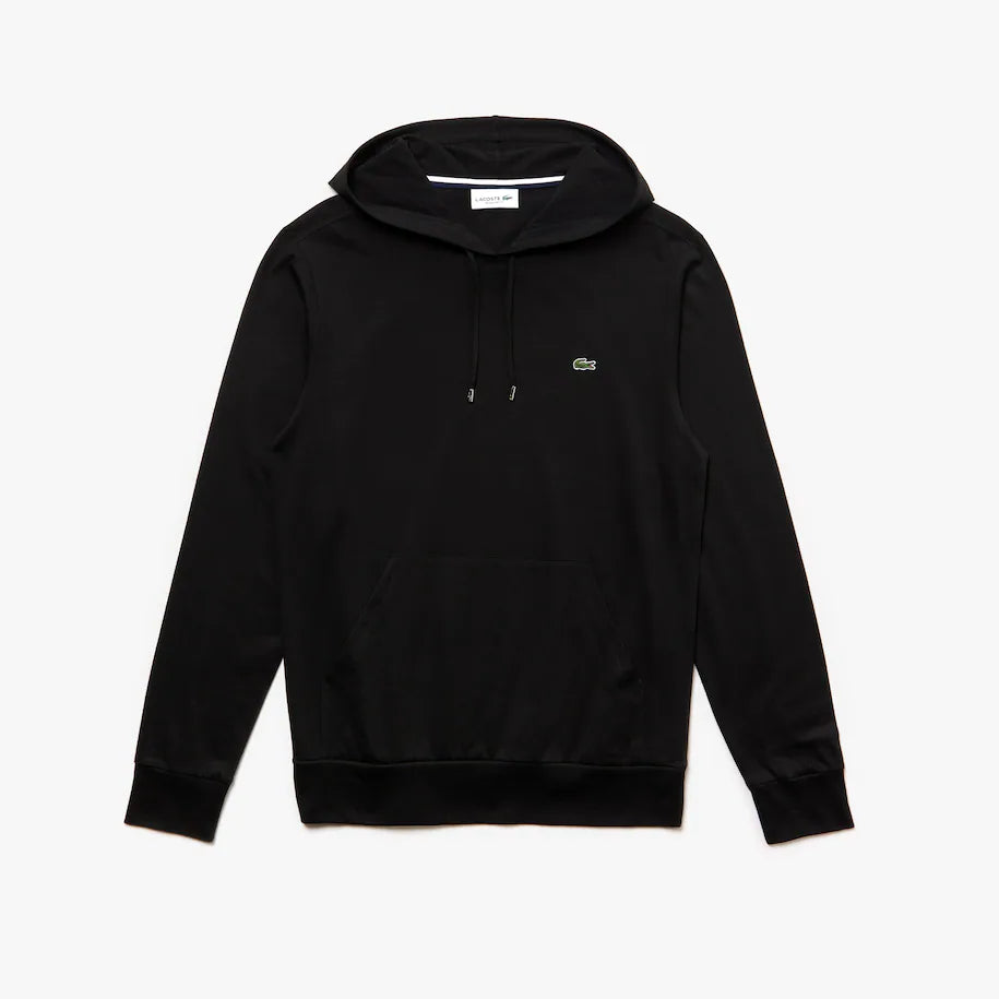 Cotton Jersey Hooded T-Shirt Black