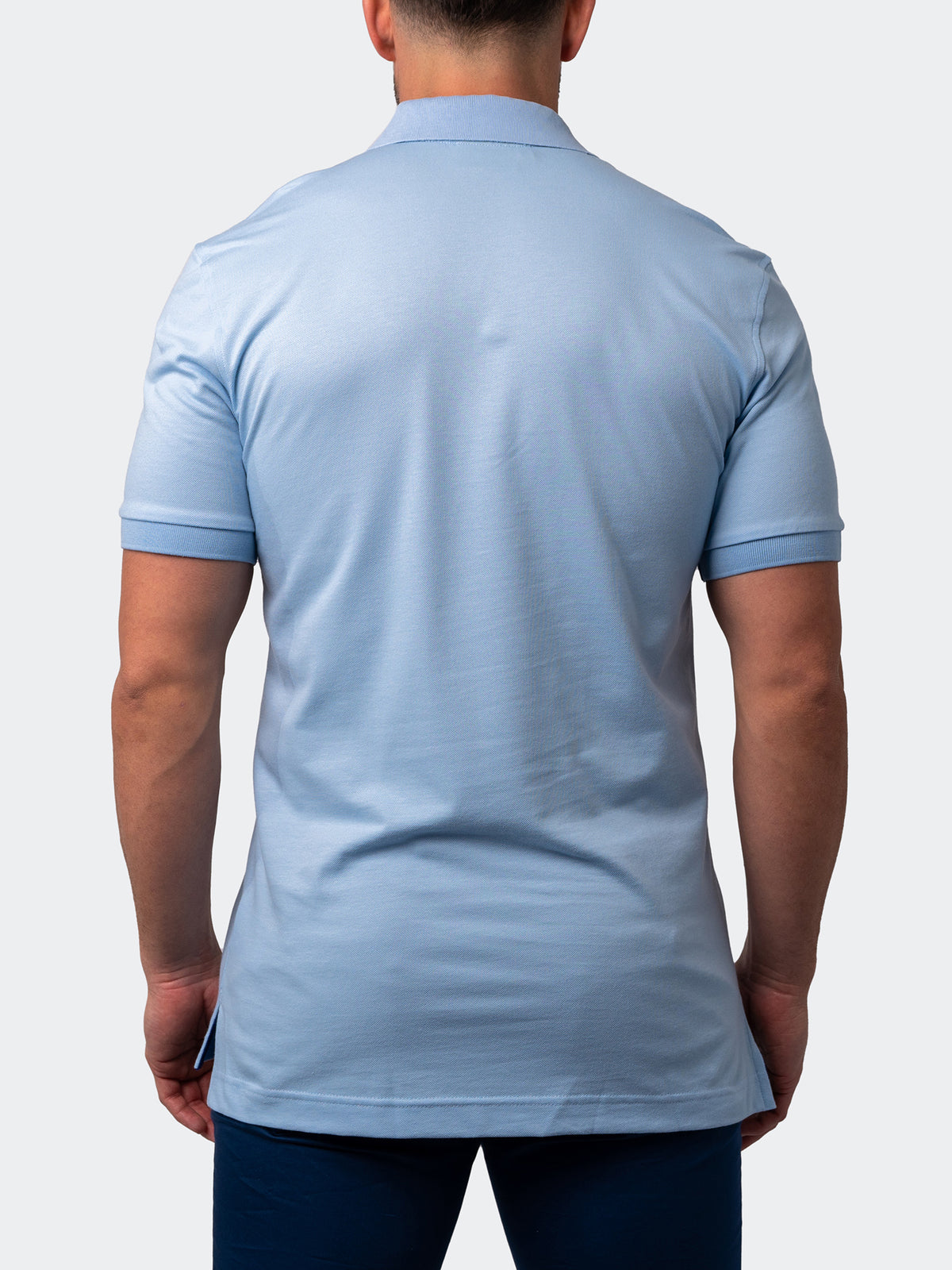 Polo Shirt Mozart Solid Tip Light Blue