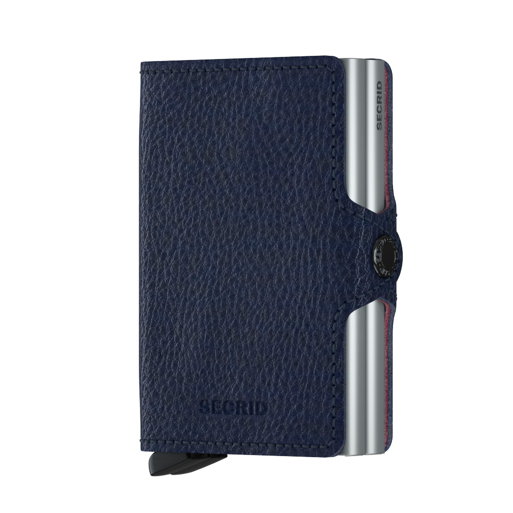 Twinwallet Veg Navy/silver RFID Secure