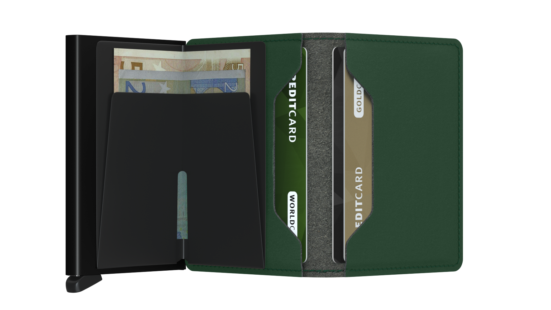 Slimwallet Vegan Yard Green-RFID Secure