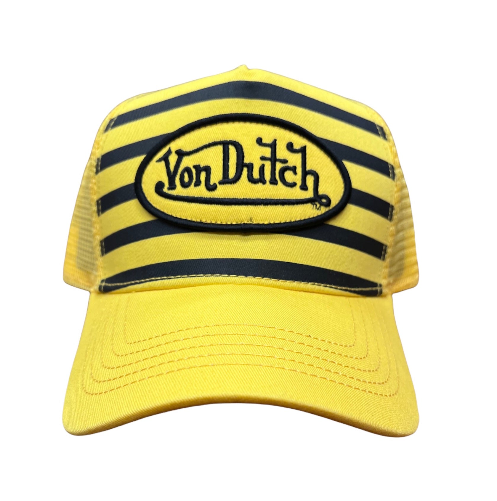 Yellow/Black Stripe Trucker Hat