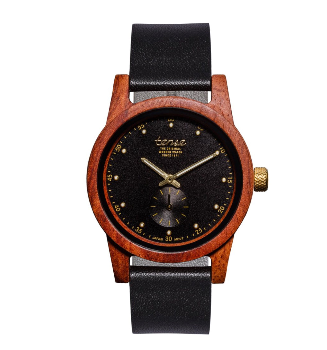 Hampton North Rosewood/Black Unisex Wooden Watch