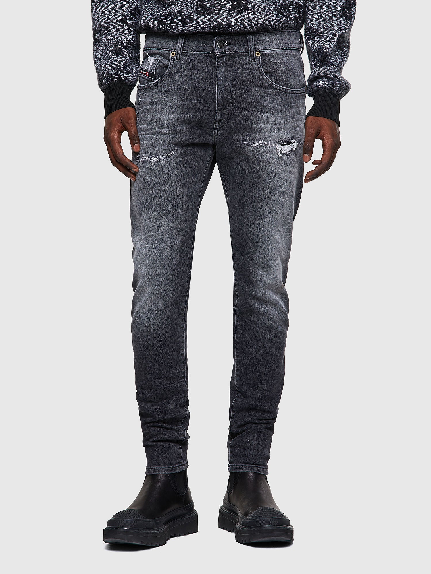 D-Strukt Slim Stretch 009QT Black/Dark Grey JoggJeans