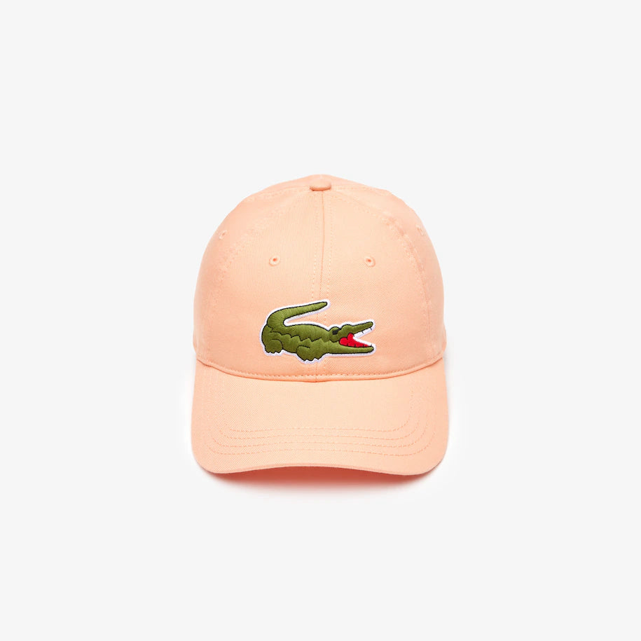 Unisex Lacoste Adjustable Organic Cotton Twill Hat Orange