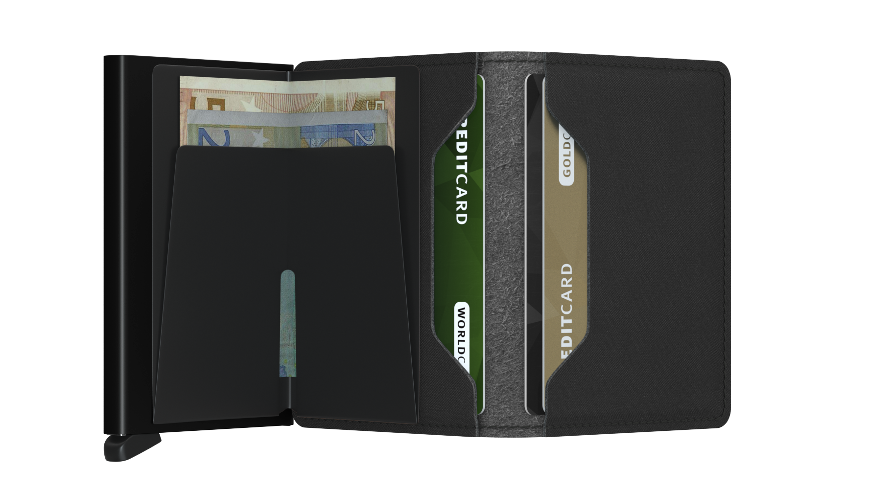 Slimwallet Vegan Yard Black-RFID Secure