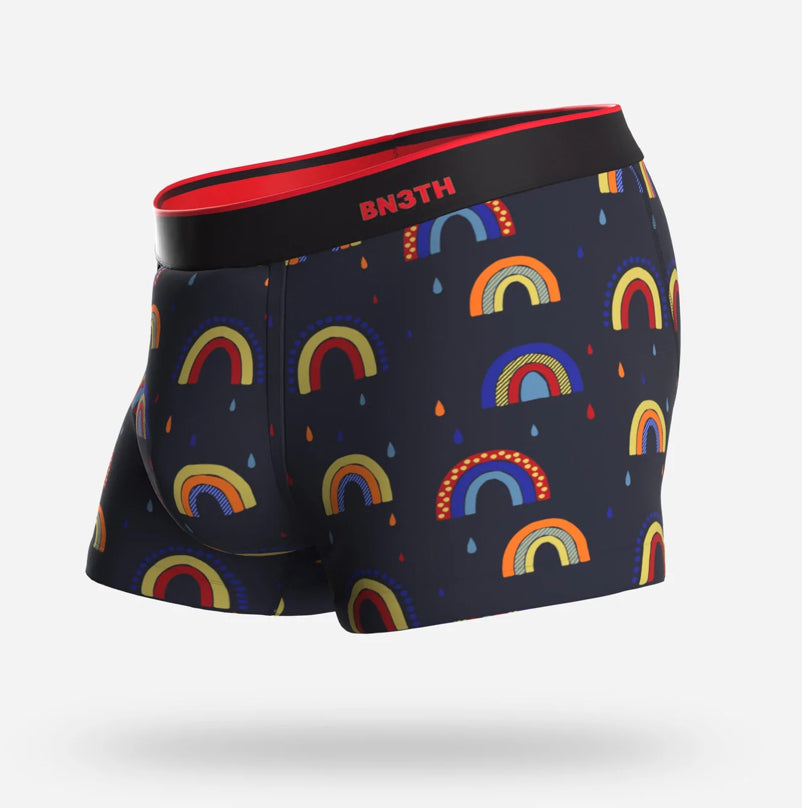 Trunk Boxer Brief 3.5” Rainbows 🌈 Dark Navy Print Underwear