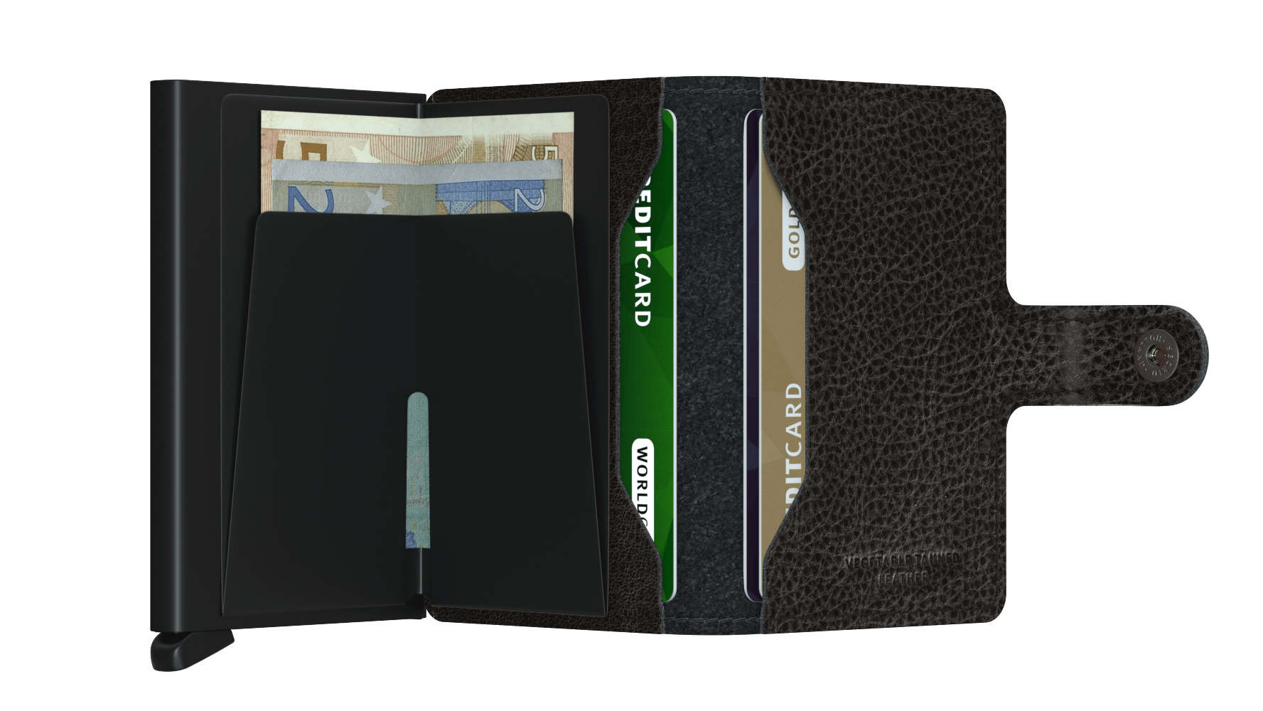 Miniwallet Veg Black RFID Secure