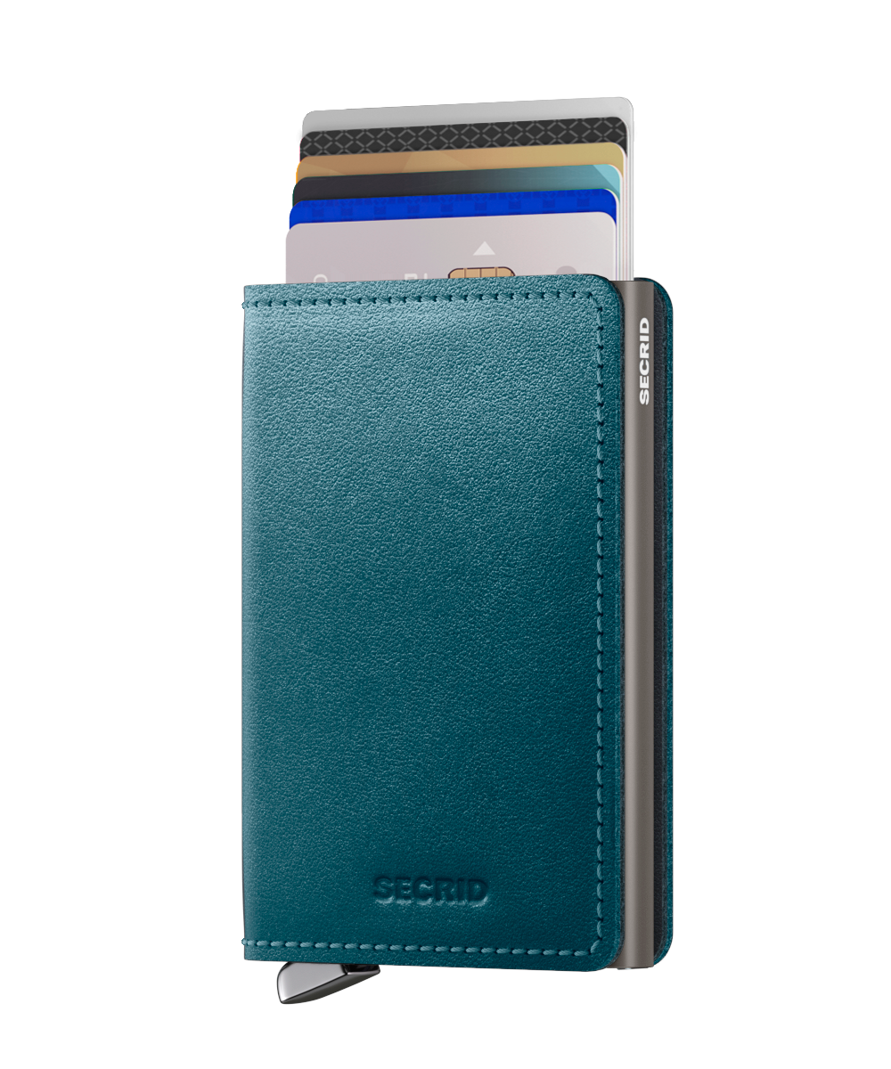 Premium Slimwallet Dusk Teal  RFID Secure