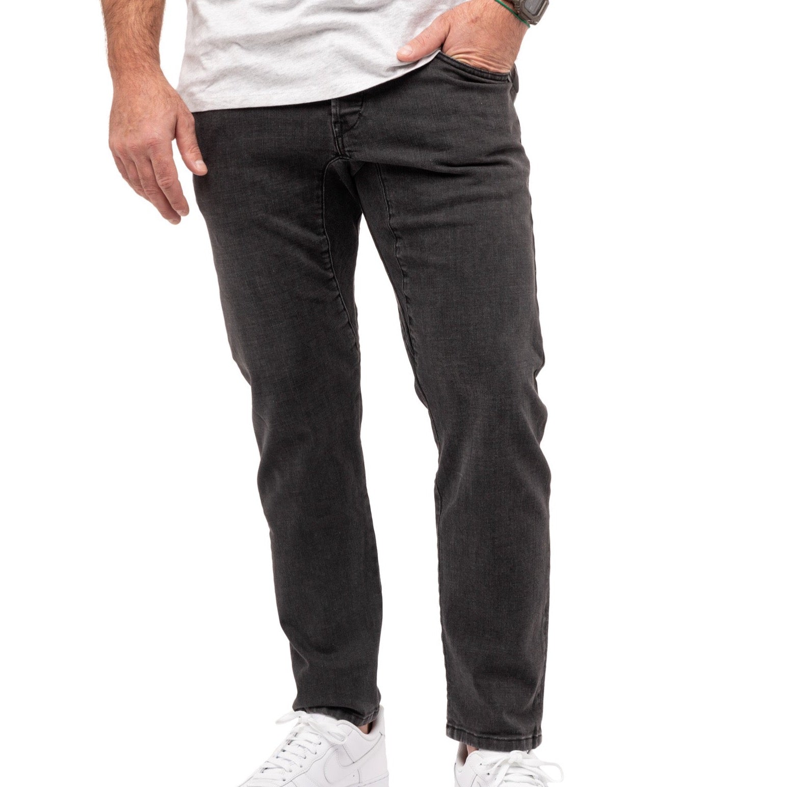 Dening Joggers Off-Black Straight Cut