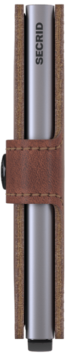 Miniwallet Vintage Brown RFID Secure