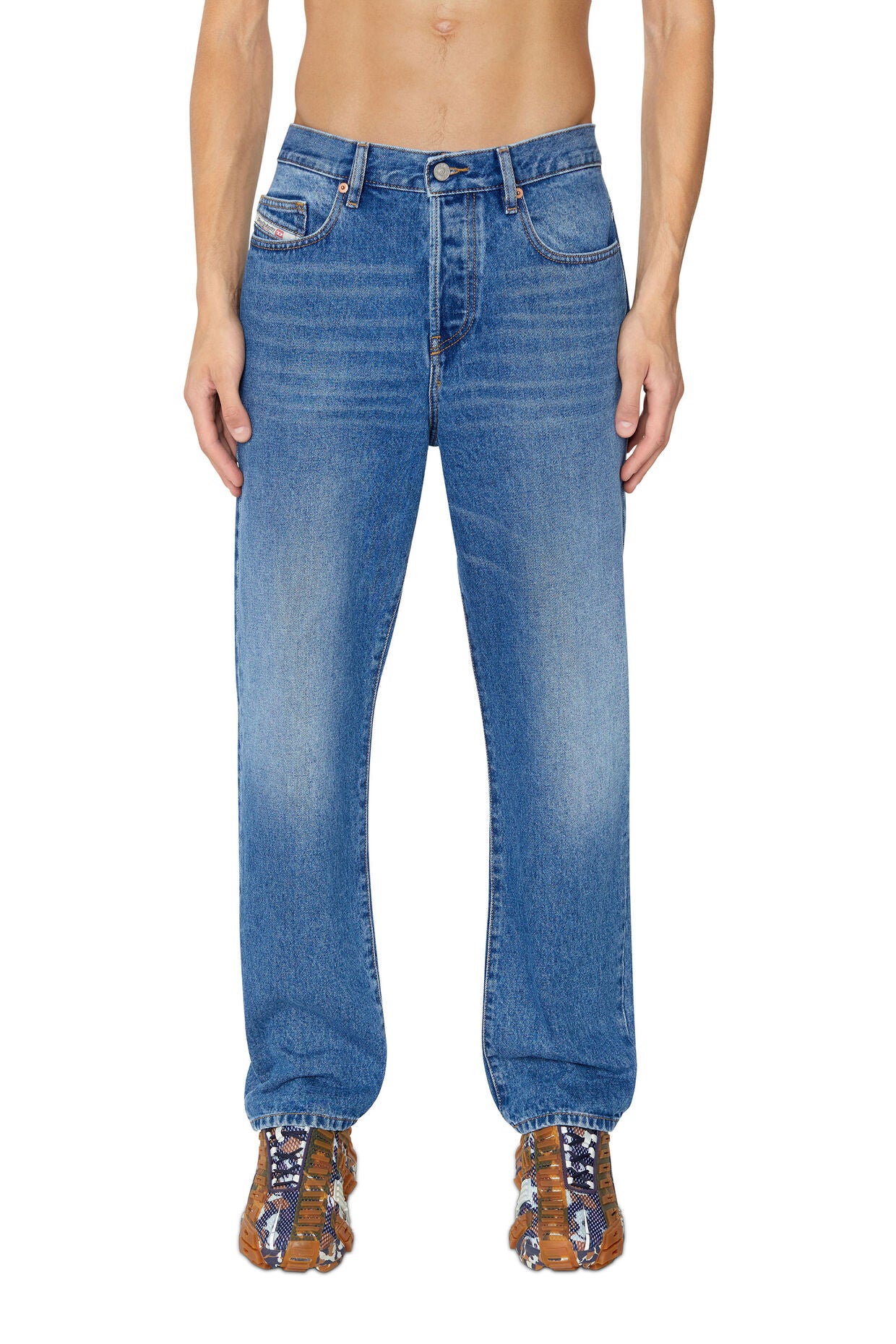 2020 D-Viker 009MG Straight Medium Blue Jeans