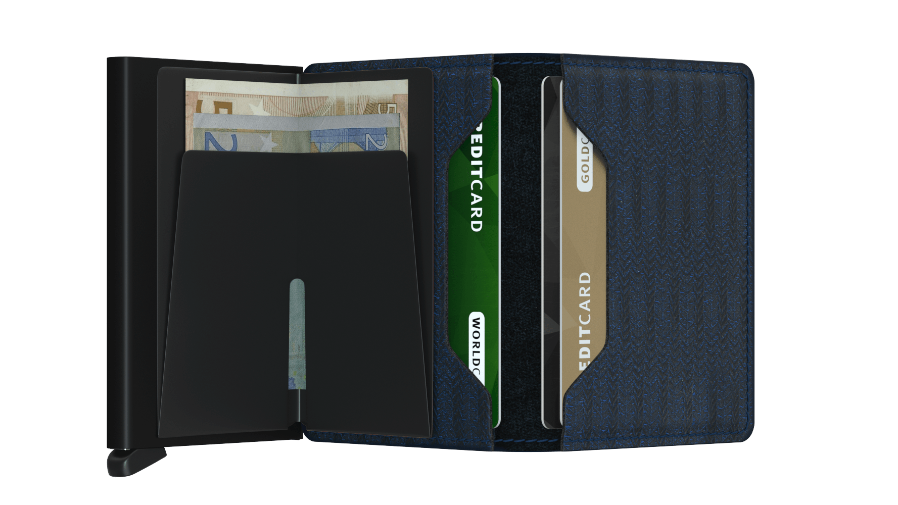 Slimwallet Dash Navy RFID Secure