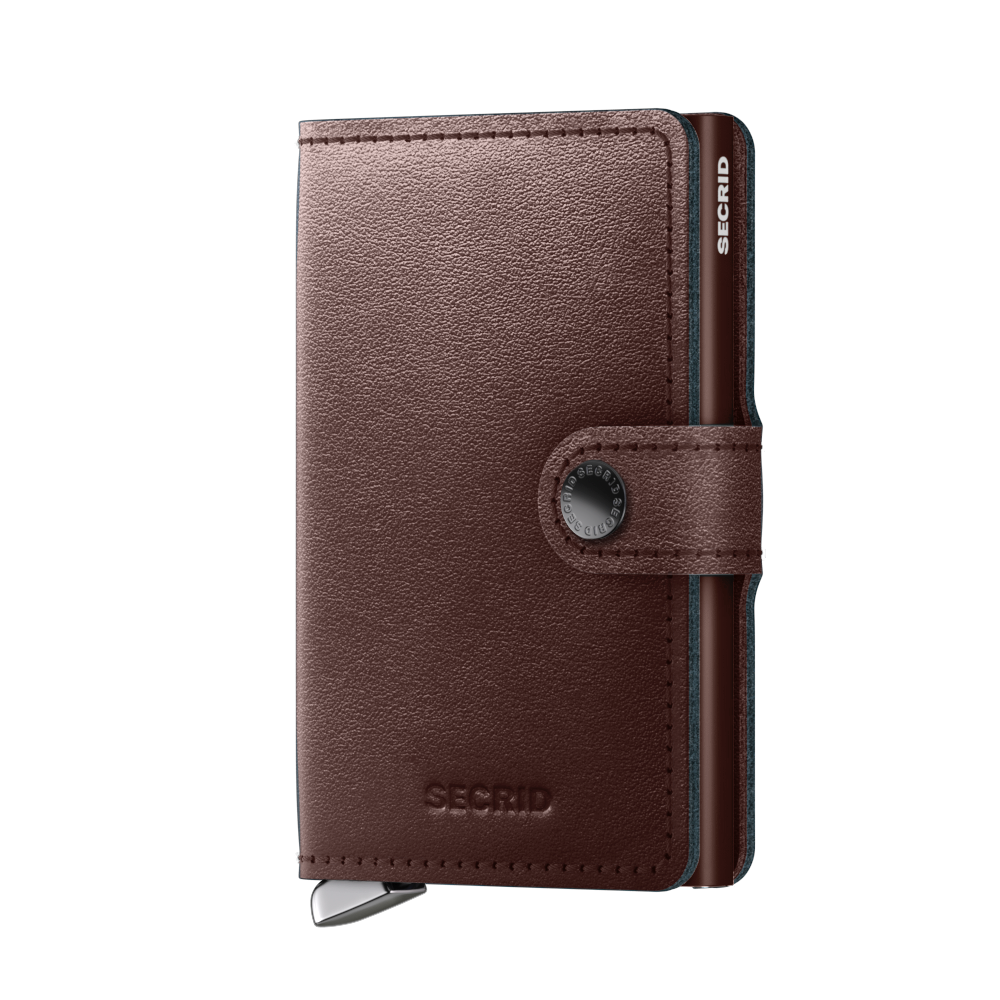 Premium Miniwallet  Dusk Dark Brown RFID Secure