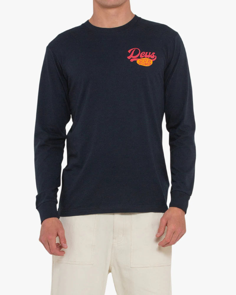 Marigold Long Sleeve Tee Navy Blue