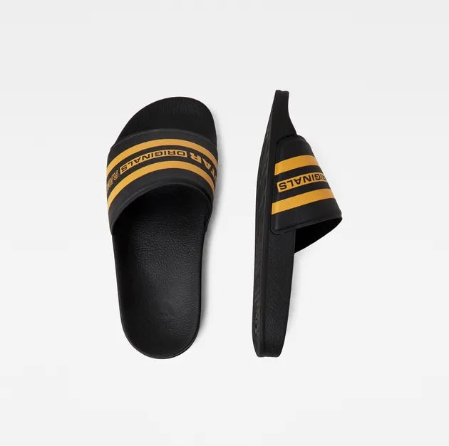 Men’s Slides Black/Yellow Cart Slide lV