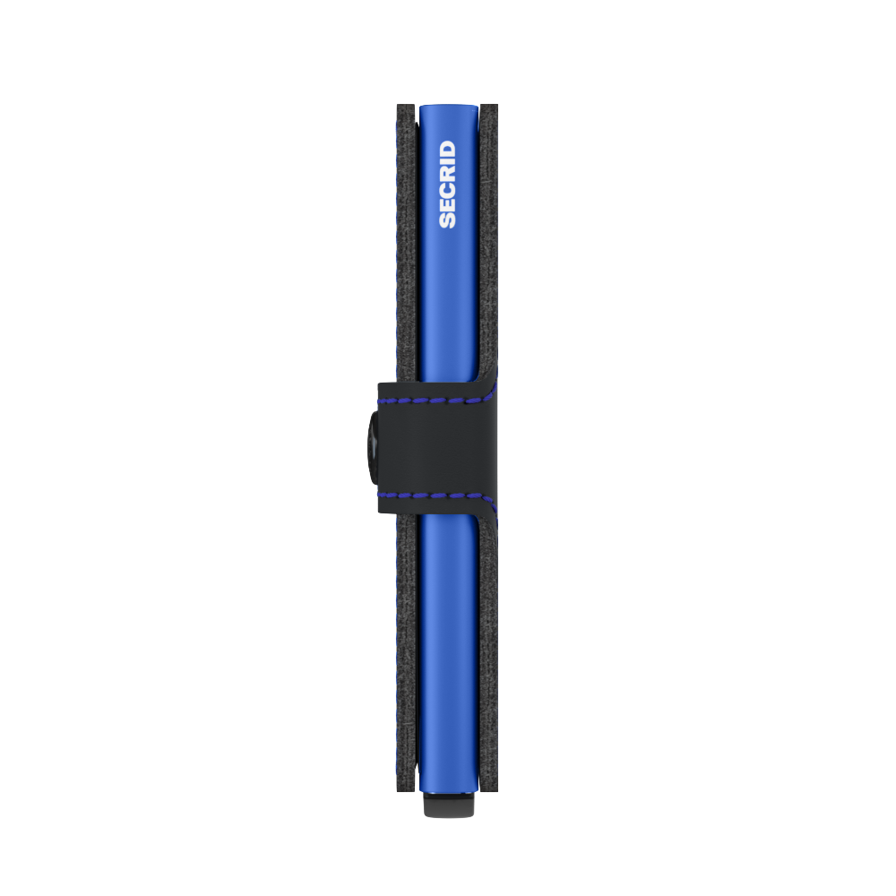 Miniwallet Matte Black/Blue RFID Secure