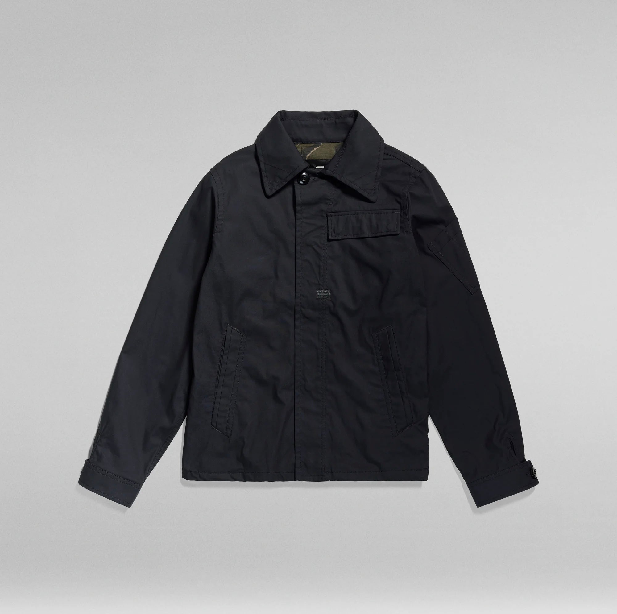 High Collar Overshirt Caviar Jacket