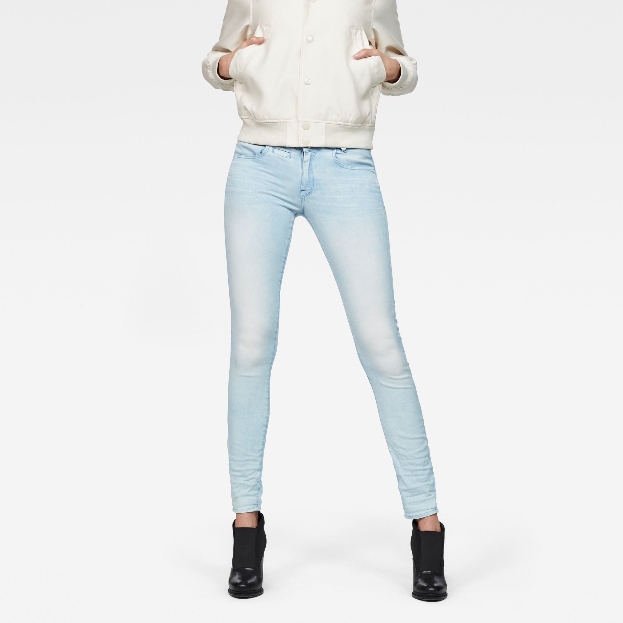 Woman’s D-Staq 5-Pocket Mid Skinny Sea Color