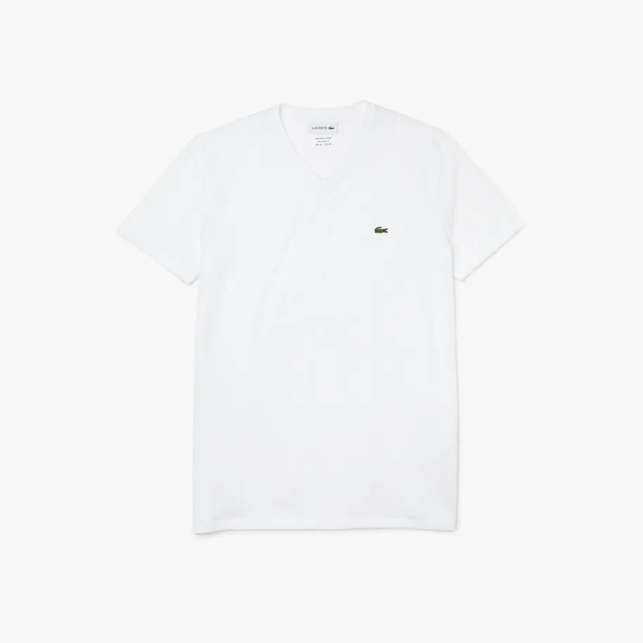 V-Neck Pima Cotton regular fit White