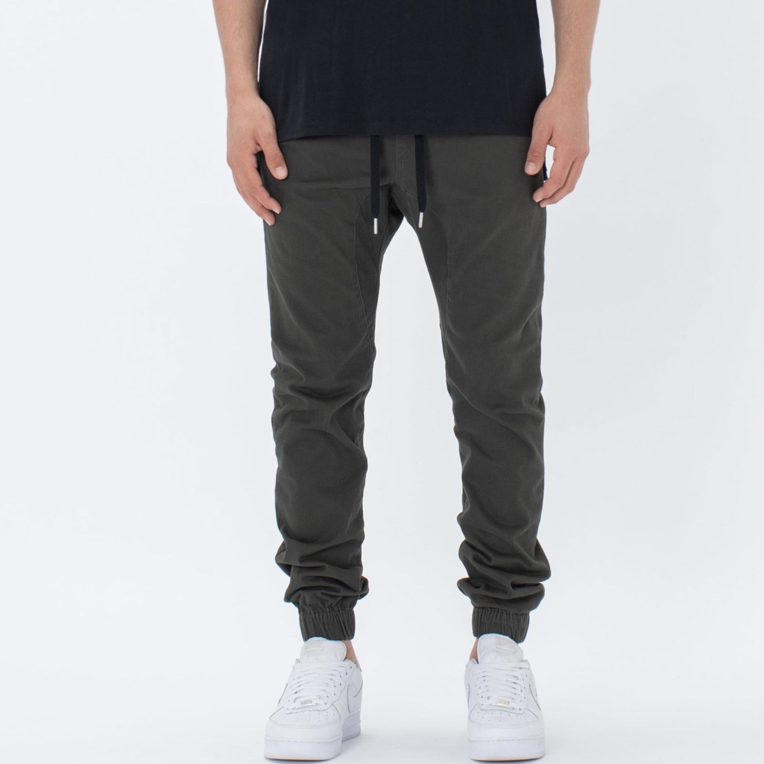 Sureshot Jogger Pants Dark Army Slim Stretch