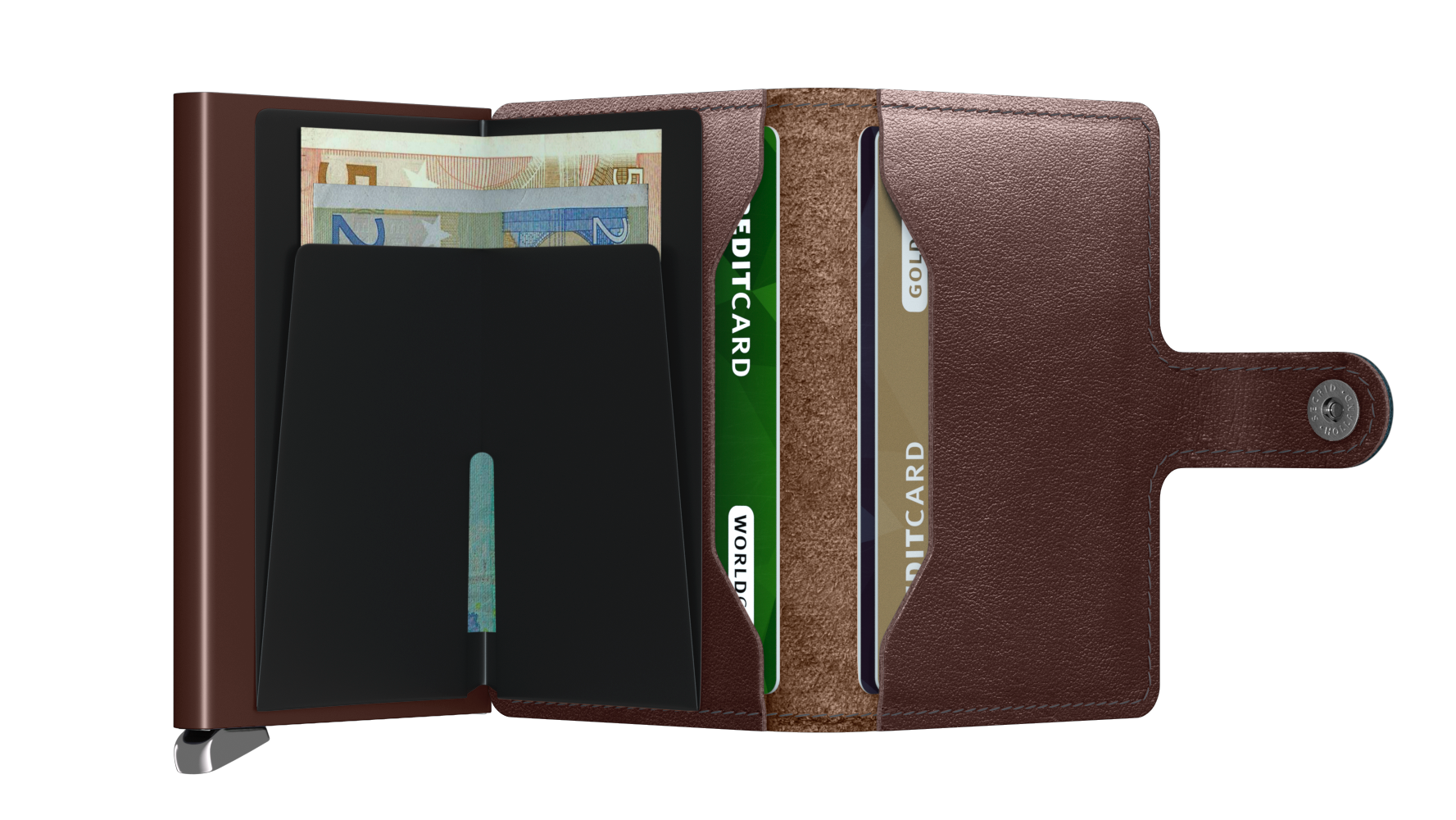 Secrid Premium RFID Secure Miniwallet Dusk Dark Brown Authorized Dealer Genuine Leather